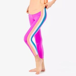 Lilly Pulitzer Luxletic 24" Weekender High-Rise Midi Leggings Women XL Amethyst